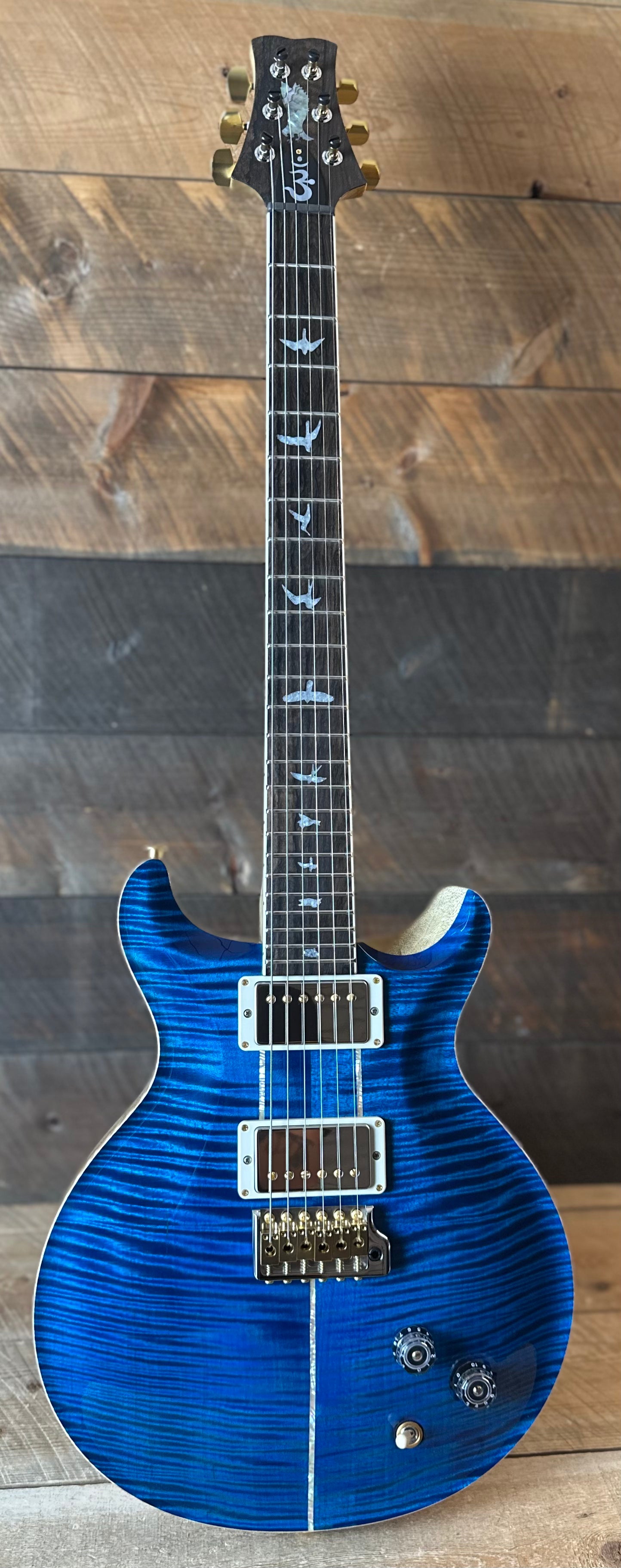 PRS Wood Library Santana Retro Korina Back & Neck, Ziricote FB - Aquamarine 430120