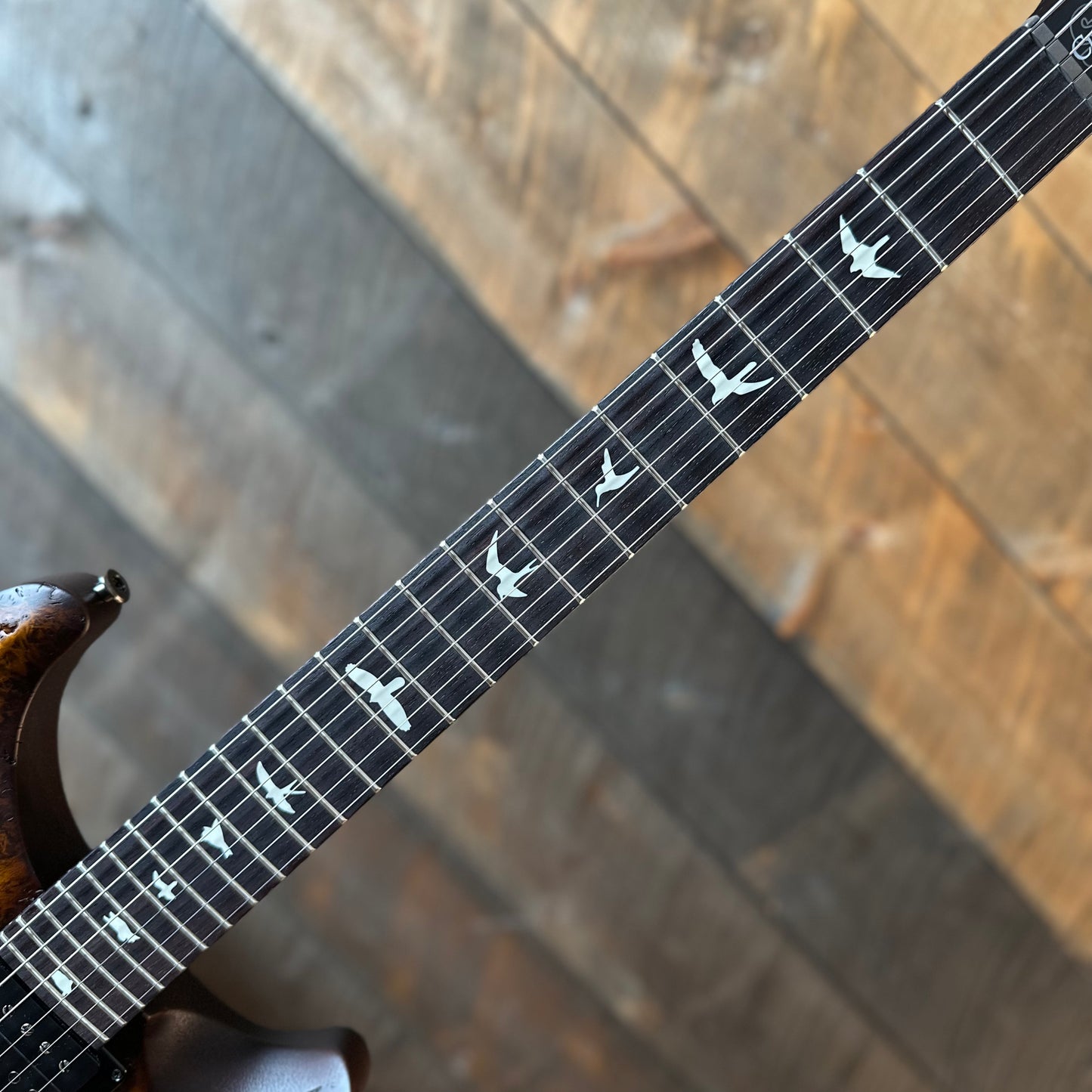 PRS Limited Edition Wood Library Select S2 Custom 24-08 Poplar Burl Top - Black Gold Burst  S2089070