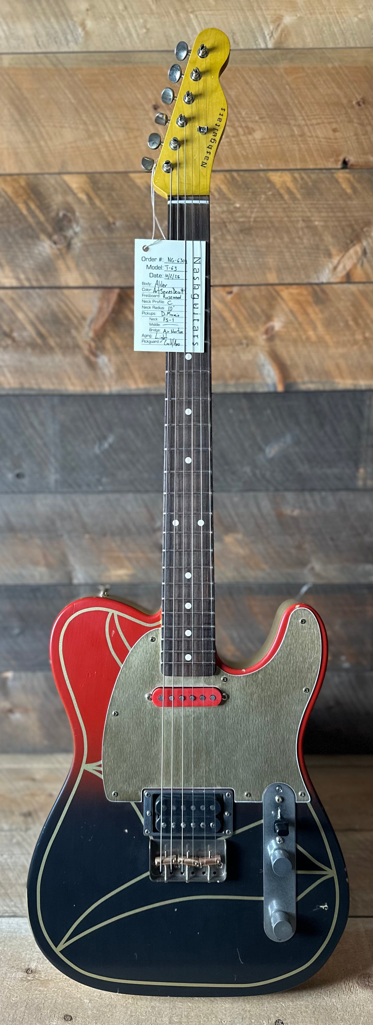 Nash T-63 Alder Body Light Aged - Rare Art Series Deco Finish #4 NG-6308