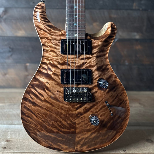 PRS Wood Library Custom 24 Quilt Top Brazilian Rosewood Fretboard! - Copperhead 411449