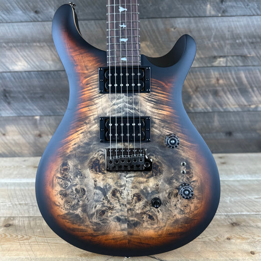 PRS SE Custom 24-08 Poplar Burl Limited Edition - Charcoal Cherry 103951
