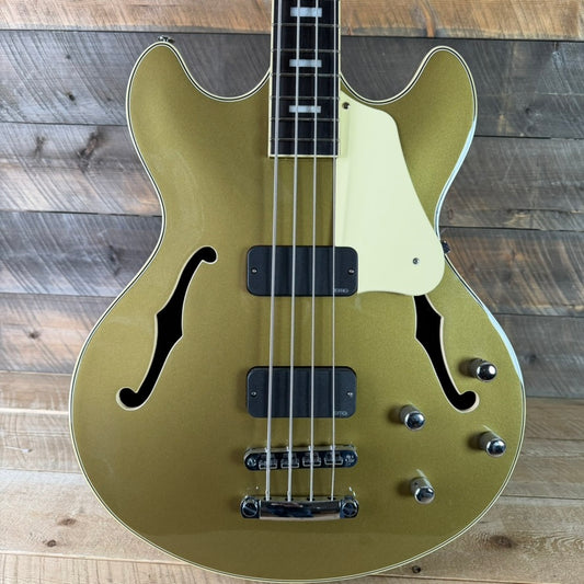 Used Schecter Corsair Bass Metallic Gold Excellent Condition