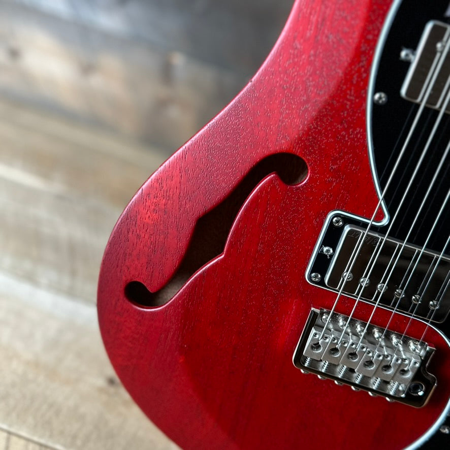 PRS S2 Vela Semi-Hollow HHT Quimper Edition – Vintage Cherry Satin Nitro USA Electric Guitar S2089021