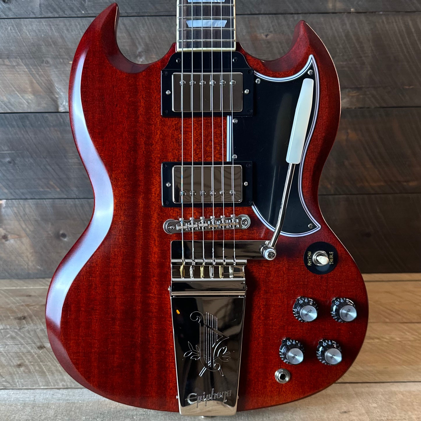 Epiphone Inspired By Gibson Custom 1964 SG Standard Reissue W/Maestro Vibrola - Cherry Red 26041525089