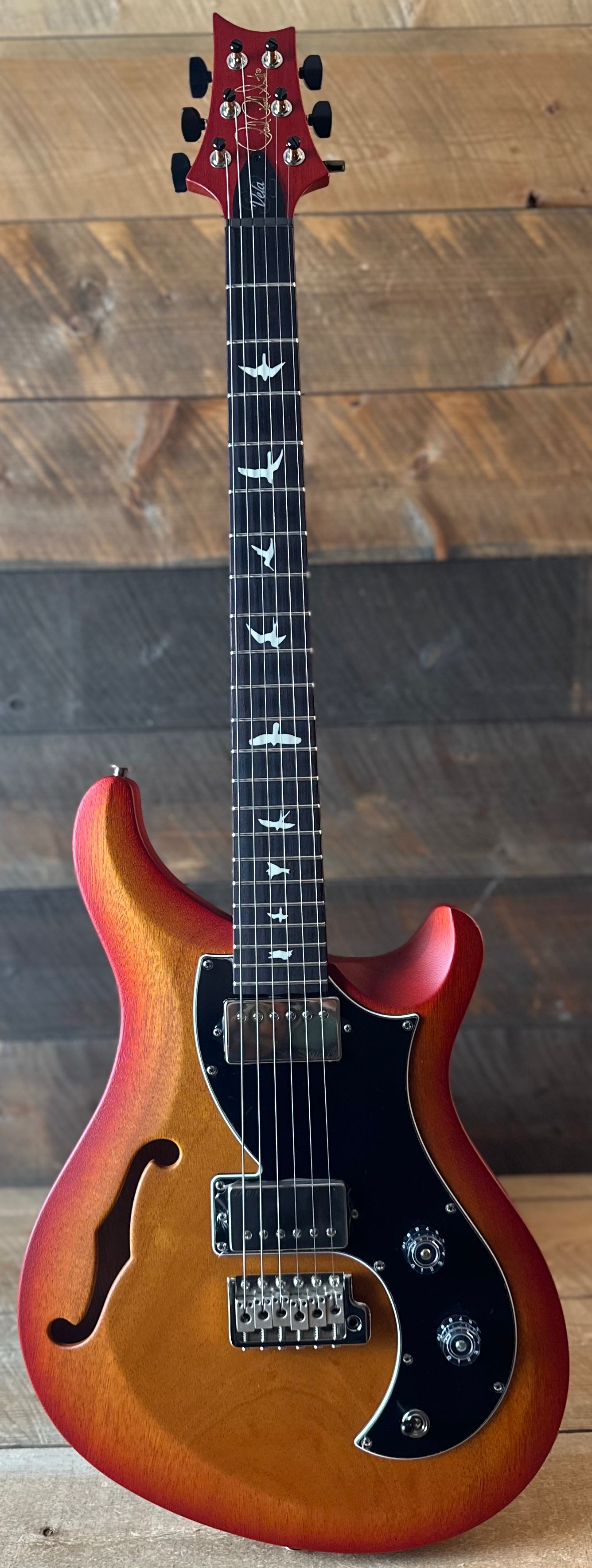PRS S2 Vela Semi-Hollow HHT Quimper Edition – McCarty Sunburst Satin Nitro USA Electric Guitar S2089046
