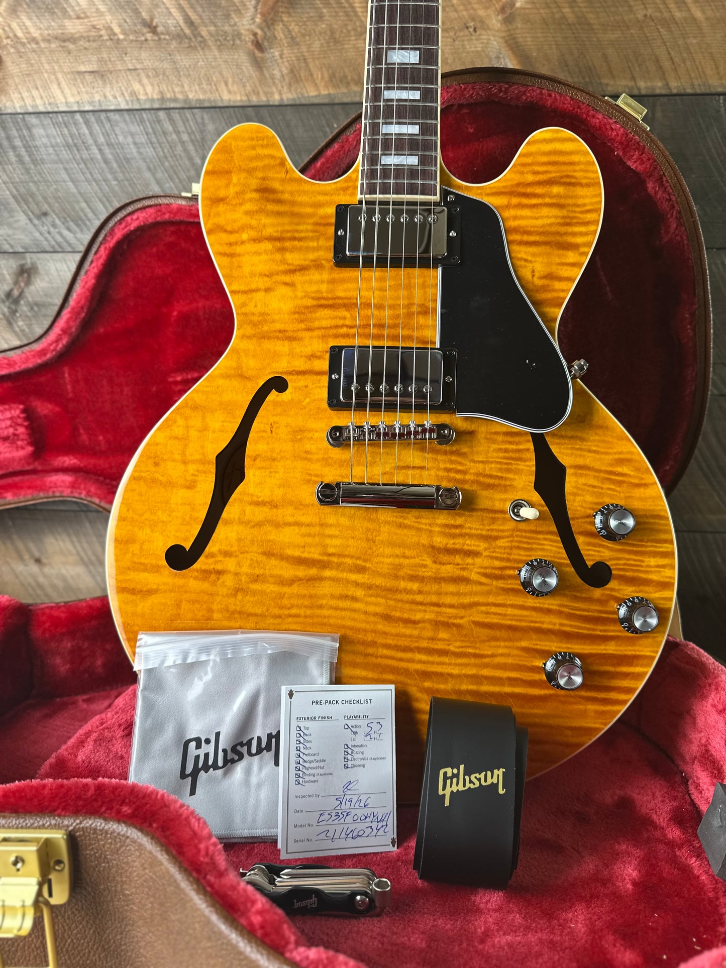 Gibson ES-335 Figured Top Semi Hollow- Honey Amber 211460342