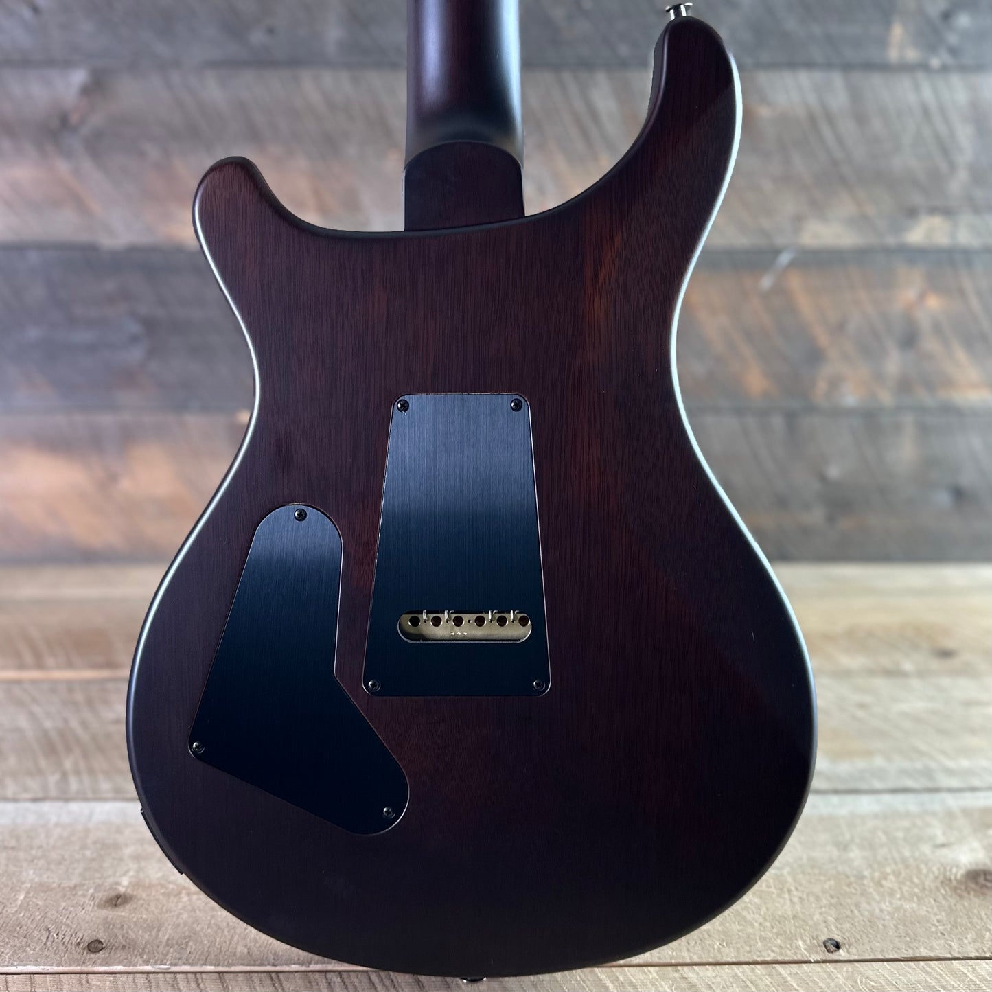 PRS Wood Library Custom 24 Amazing Quilted 10 top!!, Korina Body/Neck, Brazilian Rosewood FB - Satin Black Gold Burst 423677