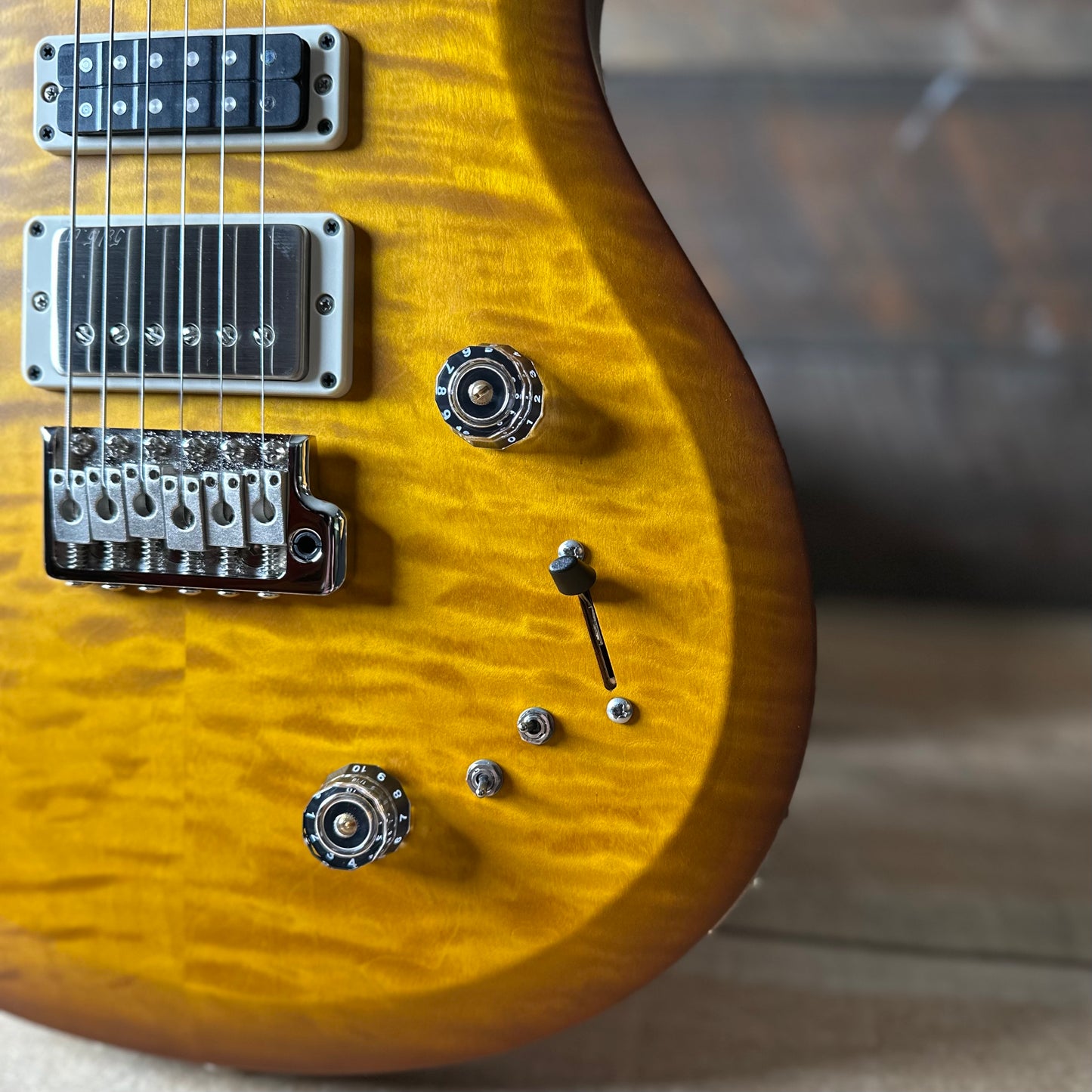 PRS S2 Wood Library Special Semi-Hollow Quilted Top - Satin Honey Gold Burst S2085513