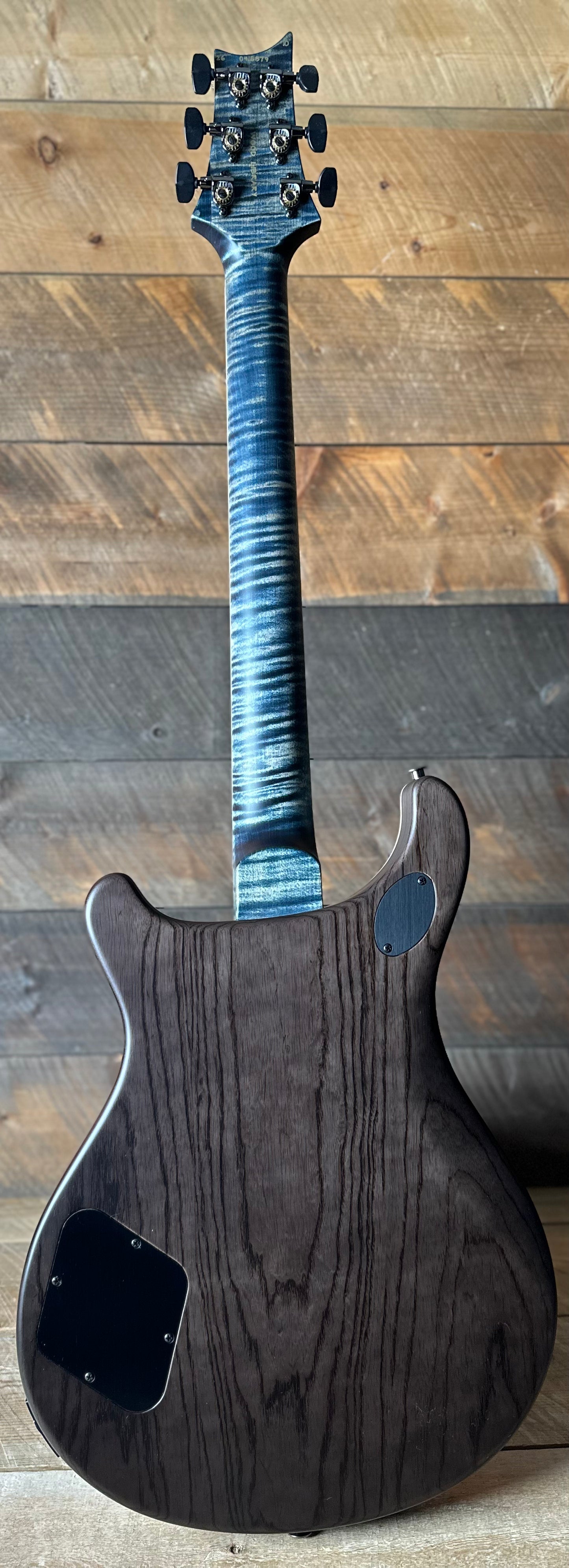 PRS Wood Library McCarty 594 Flamed Maple 10 Top, Swamp Ash Back, Stained Flamed Maple Neck, Bound Ebony FB - Satin Faded Whale Blue W/Dark Stained Back 418879