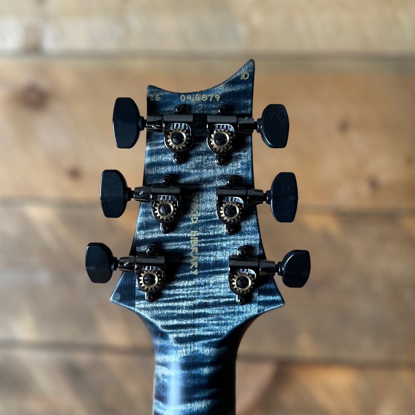 PRS Wood Library McCarty 594 Flamed Maple 10 Top, Swamp Ash Back, Stained Flamed Maple Neck, Bound Ebony FB - Satin Faded Whale Blue W/Dark Stained Back 418879