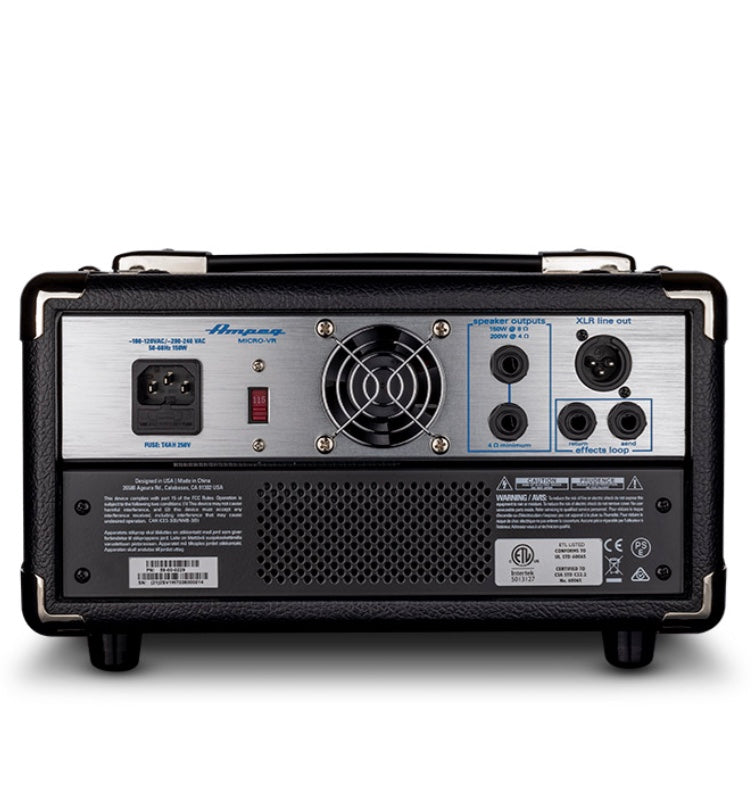 Ampeg SVT Micro VR 200-watt Classic Head - Black