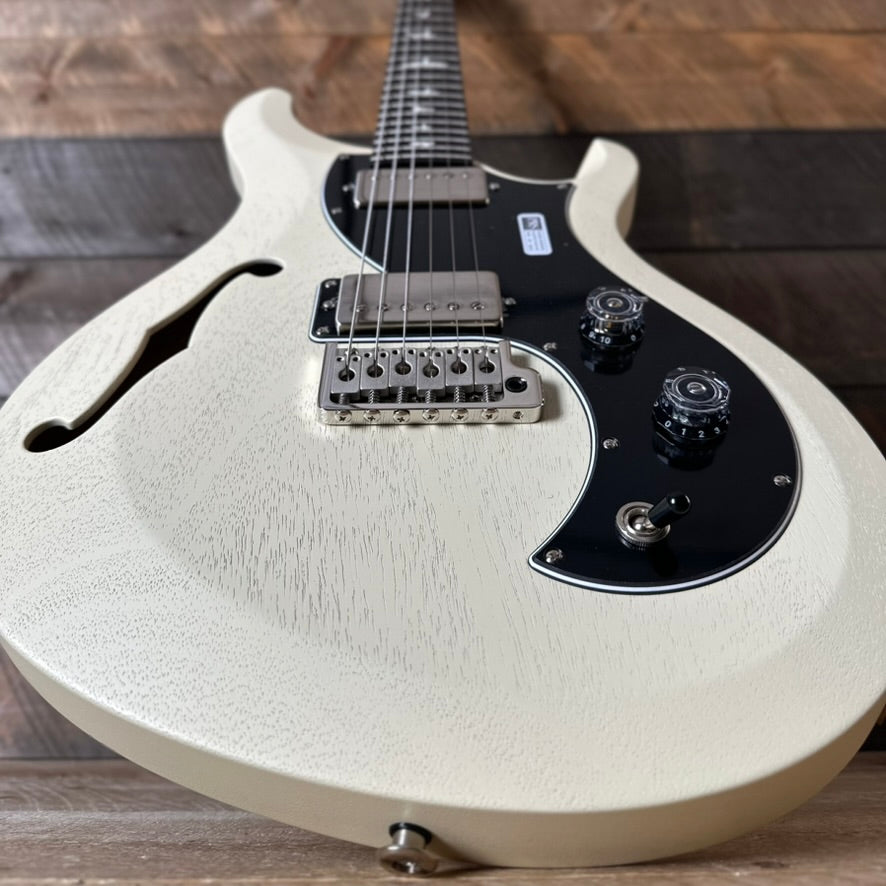 PRS S2 Vela Semi-Hollow HHT Quimper Edition – Antique White Satin Nitro USA Electric Guitar S208998