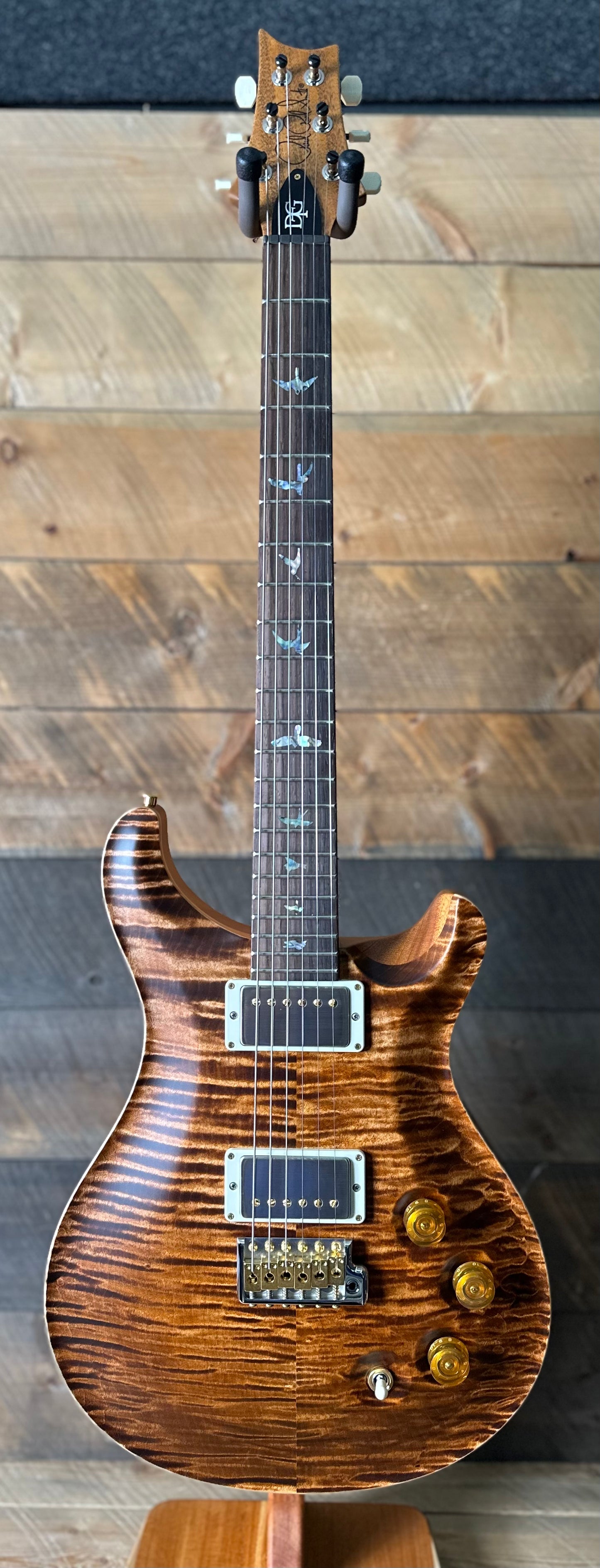 PRS DGT David Grissom Signature Wood Library Flame Maple 10 Top, Brazilian Rosewood FB - Copperhead 410963