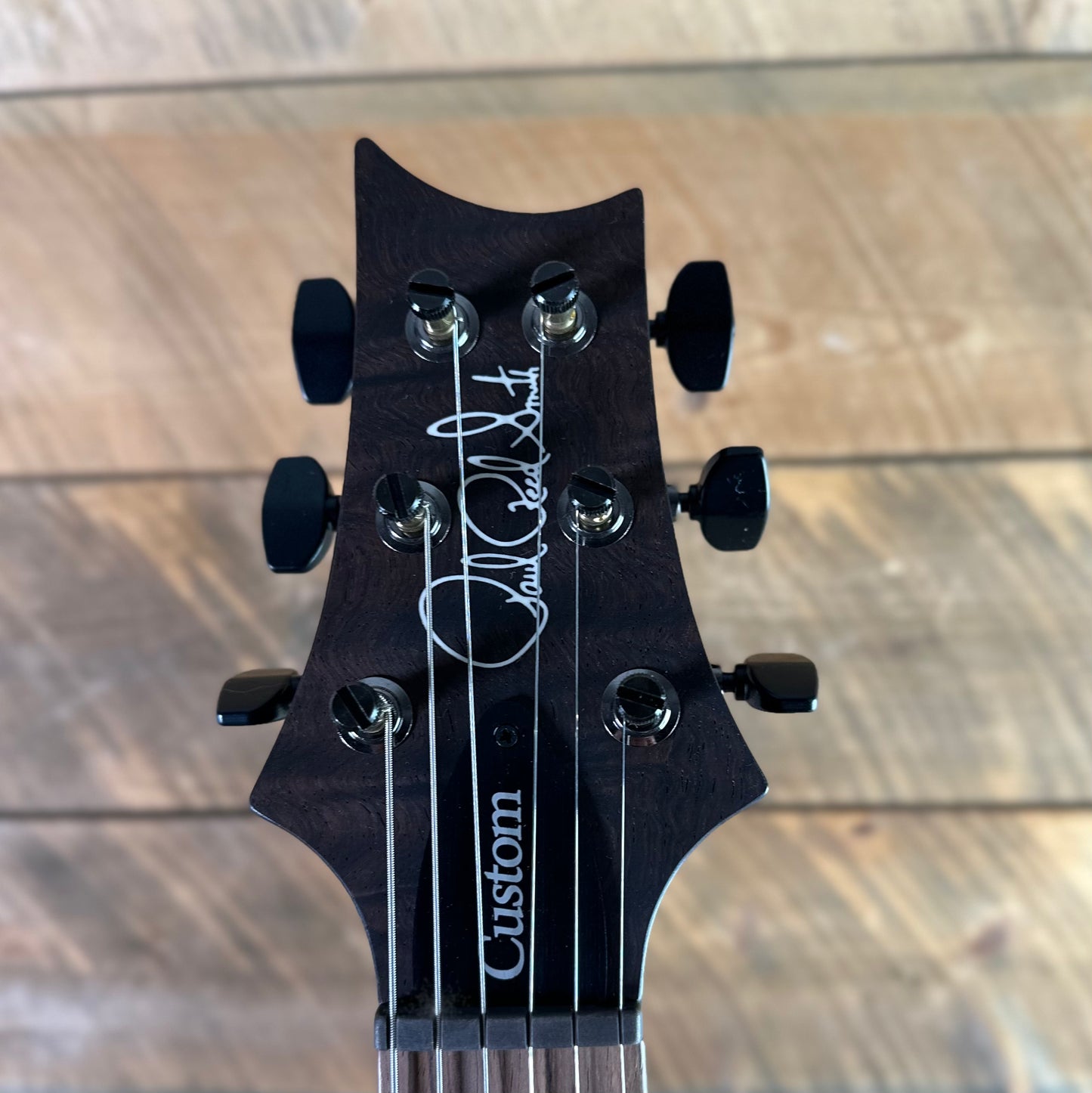 PRS Wood Library Custom 24 Amazing Quilted 10 top!!, Korina Body/Neck, Brazilian Rosewood FB - Satin Black Gold Burst 423677