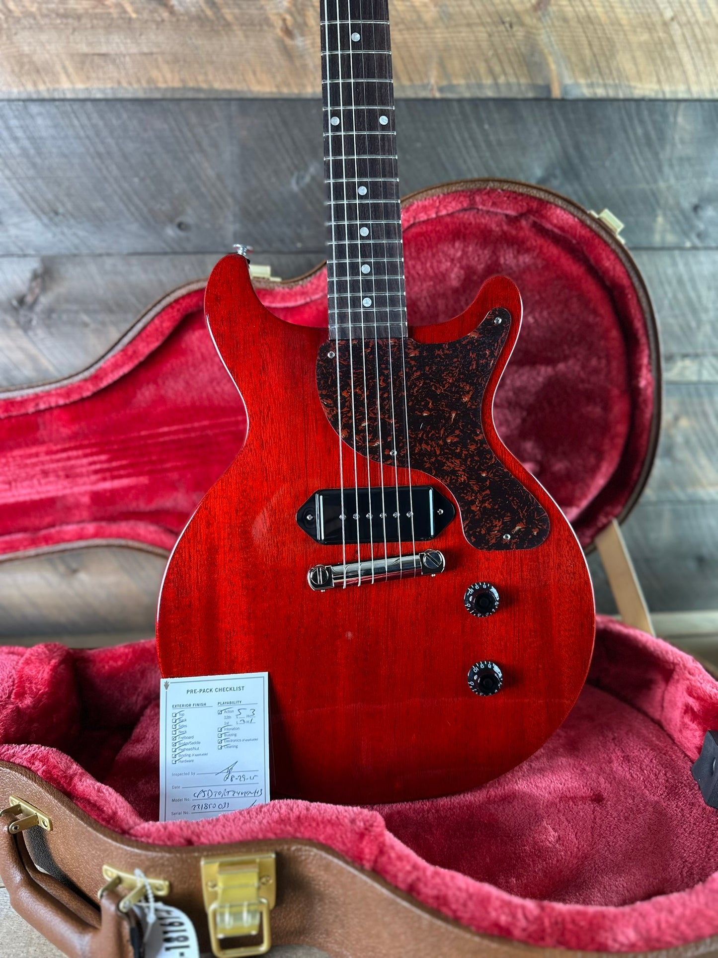 Gibson Les Paul Junior Doublecut W/Tortoise Pickguard - Vintage Cherry 221850033