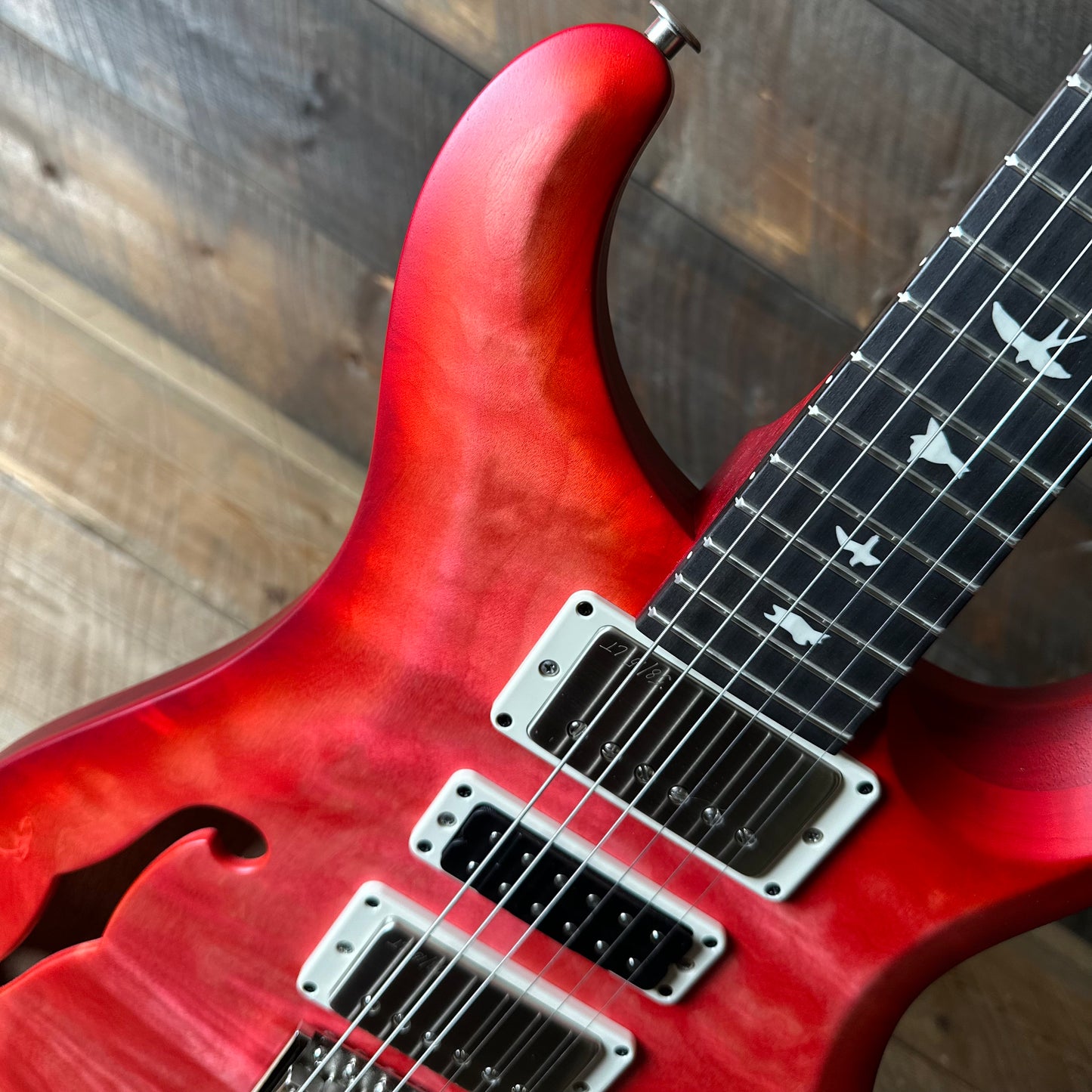 PRS S2 Wood Library Special Semi-Hollow  Quilted Top Satin Bonnie Pink Cherry Burst S2085515