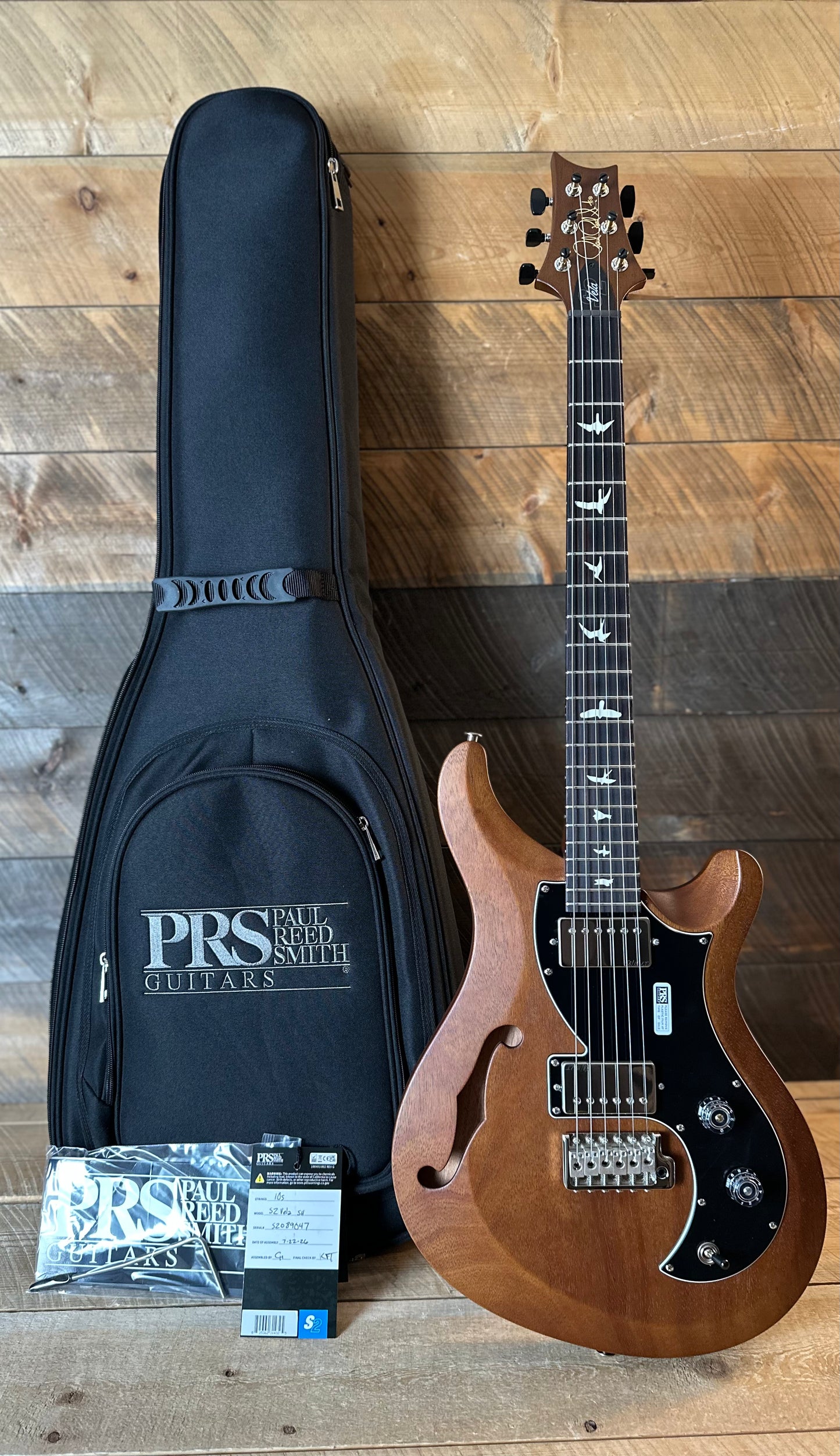 PRS S2 Vela Semi-Hollow HHT Quimper Edition – Walnut Satin Nitro USA Electric Guitar S2089047