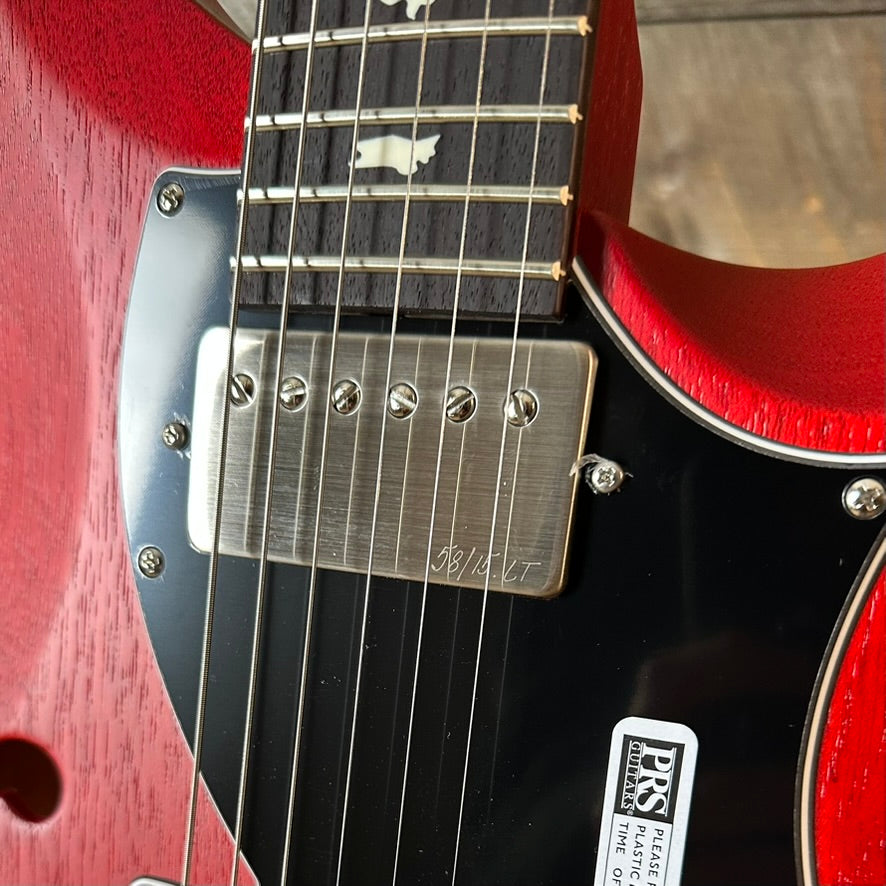 PRS S2 Vela Semi-Hollow HHT Quimper Edition – Vintage Cherry Satin Nitro USA Electric Guitar S2088986