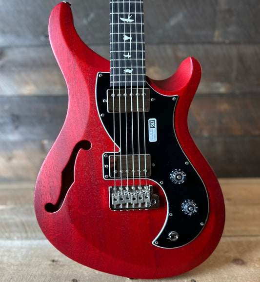 PRS S2 Vela Semi-Hollow HHT Quimper Edition – Vintage Cherry Satin Nitro USA Electric Guitar S2089021