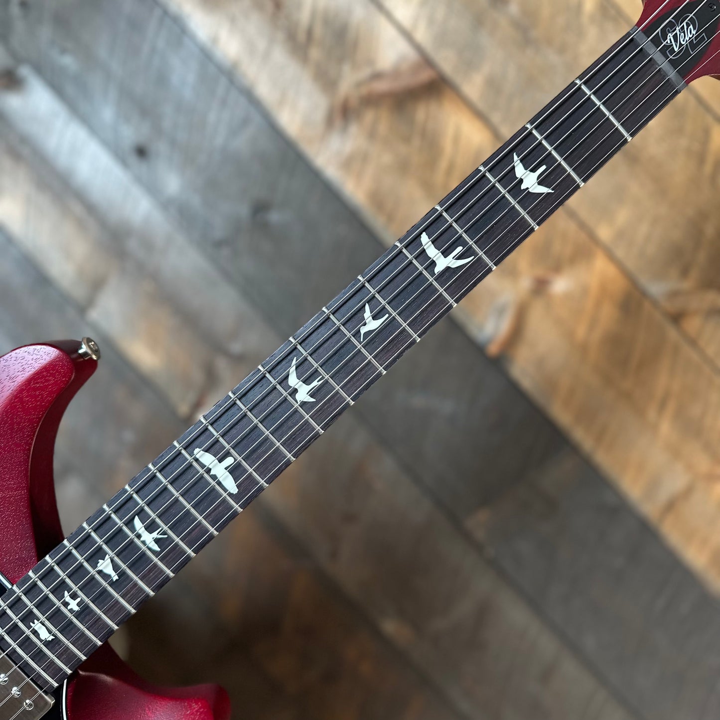 PRS S2 Vela Semi-Hollow HHT Quimper Edition – Vintage Cherry Satin Nitro USA Electric Guitar S2088910
