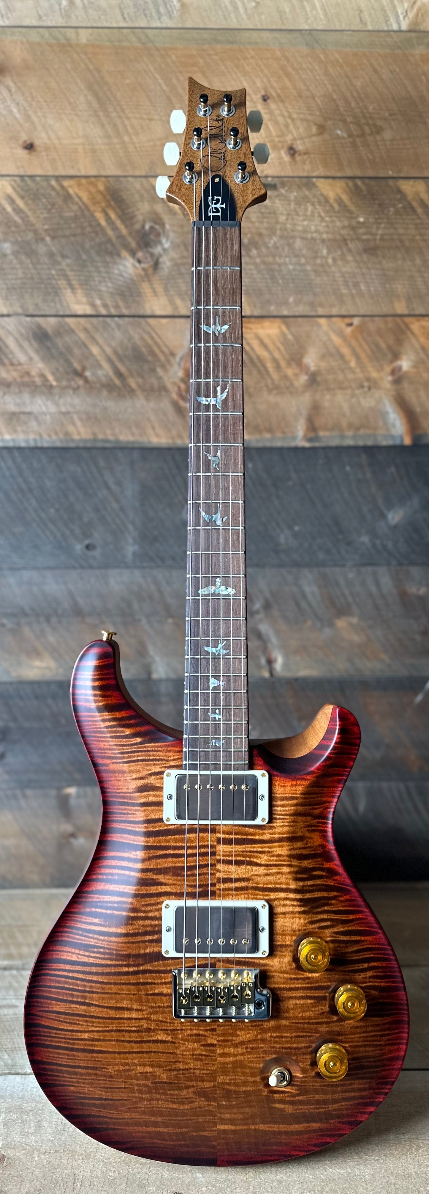 PRS Wood Library DGT David Grissom Signature Wood Library Flame Maple 10 Top, Brazilian Rosewood FB - Custom Color Copperhead Cherry Burst 410961
