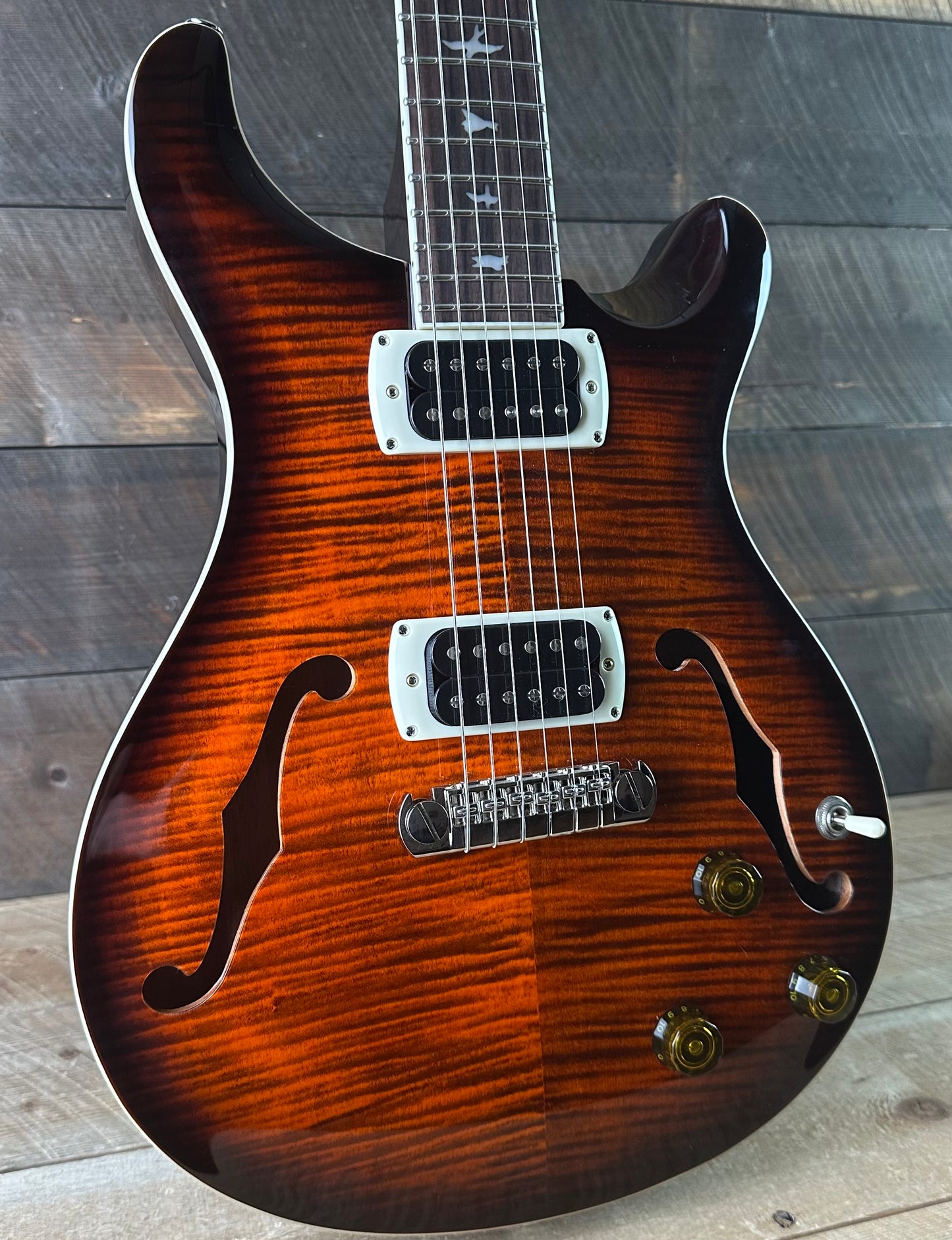 PRS SE Hollowbody I - Orange Tiger Smokeburst CTII00550