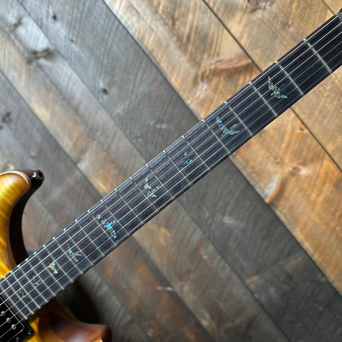 PRS Wood Library DGT Semi-Hollow David Grissom Signature , Rosewood Neck!, Flamed Maple 10-Top, Smoked Black Hardware - Satin Livingston Lemondrop 418144