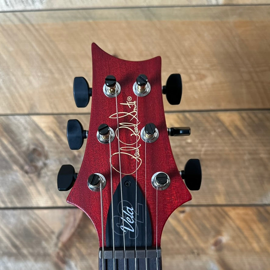 PRS S2 Vela Semi-Hollow HHT Quimper Edition – Vintage Cherry Satin Nitro USA Electric Guitar S2088986