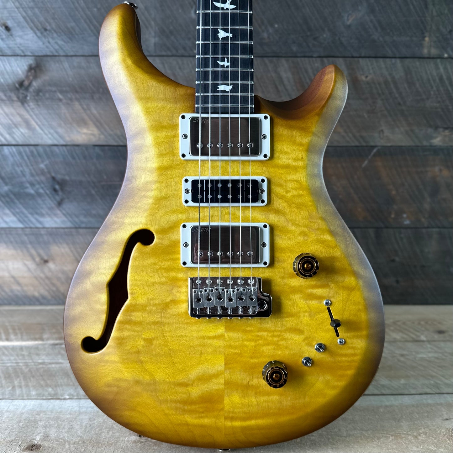 PRS S2 Wood Library Special Semi-Hollow Quilted Top Satin Livingston Lemondrop S2088419