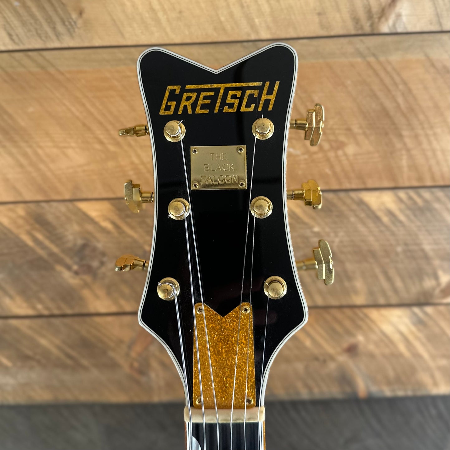 Used 2008 Gretsch G6136TBK Black Falcon Made In Japan - Black With Gold Hardware