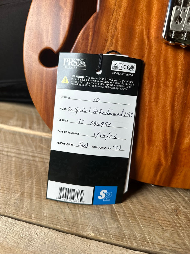 PRS S2 Special Semi-Hollow Reclaimed Limited Edition - Natural S2086953