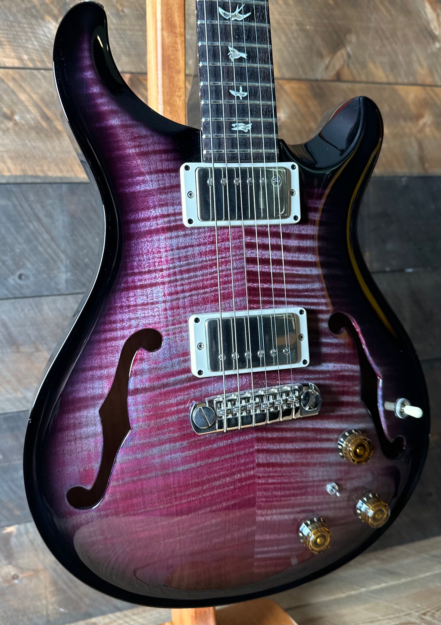 Used PRS Hollowbody II w/ Piezo  Custom Color - Violet Smokewrap Burst