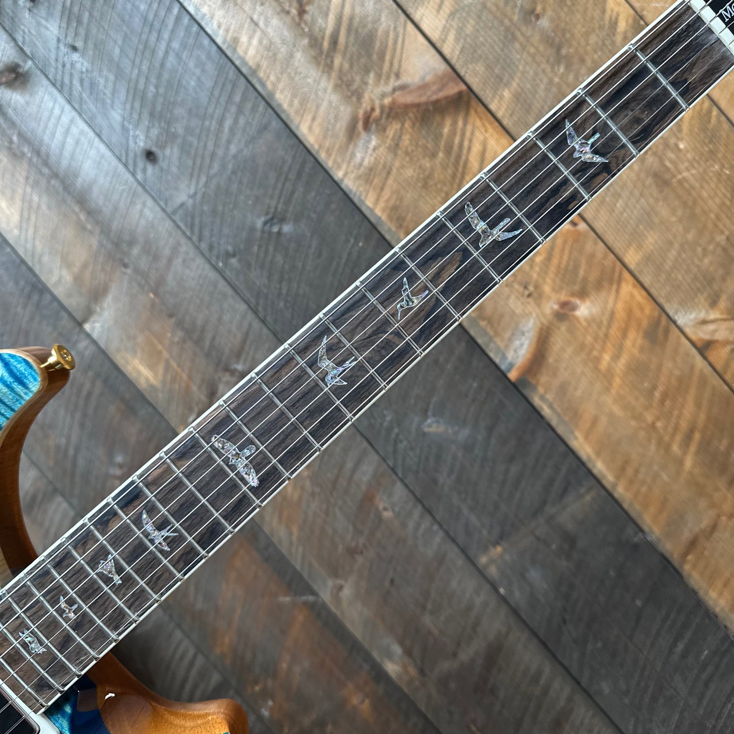 PRS Wood Library McCarty Tremolo w/ Dual Mini Toggles Flame Maple 10-top Ziricote FB - Arctic Blue Stained Neck 427978