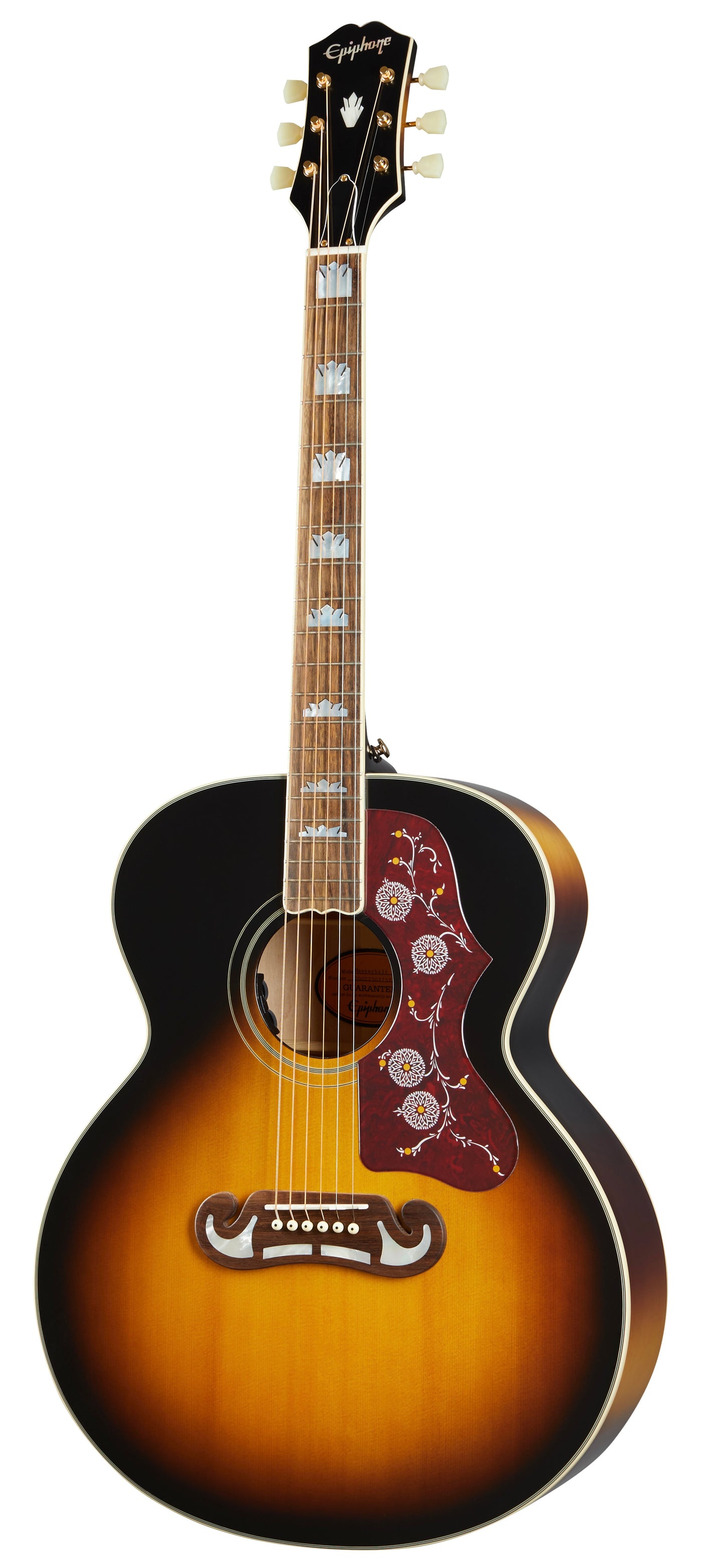 Epiphone Inspired by Gibson J-200 Acoustic-Electric Guitar - Aged Vintage Sunburst Gloss