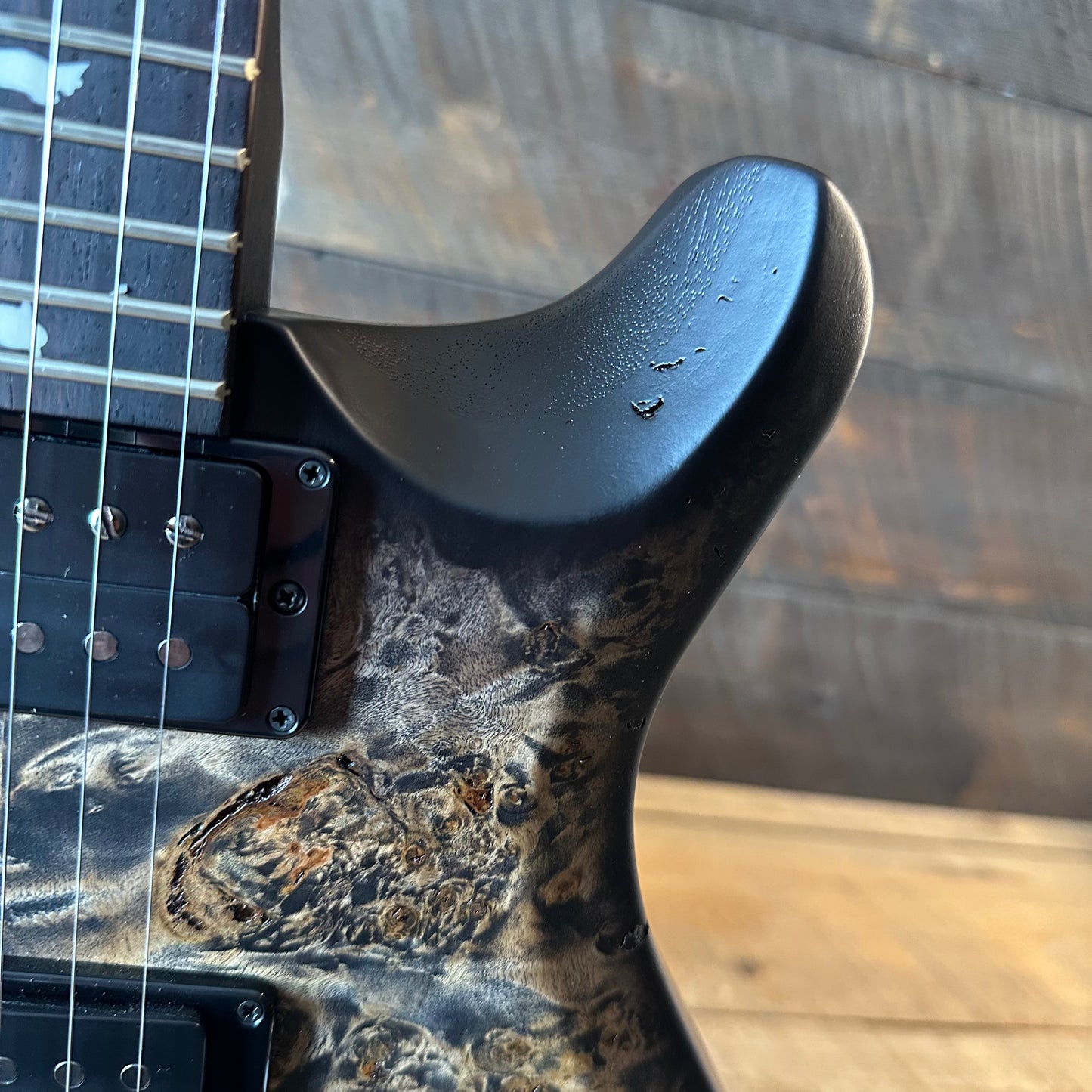 PRS Limited Edition Wood Library Select S2 Custom 24 Poplar Burl Top - Charcoal Burst S2089080