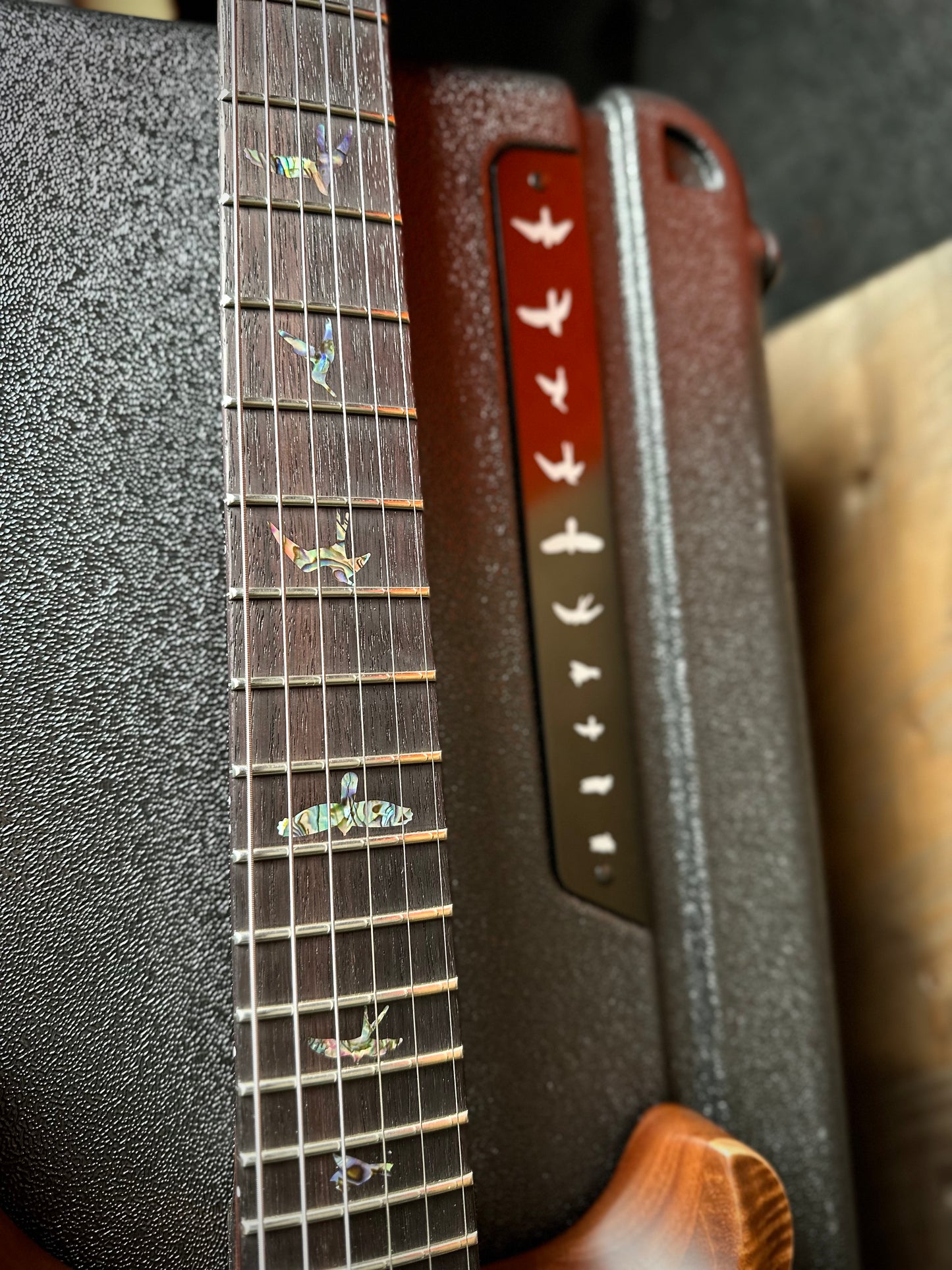 PRS Wood Library DGT Semi-Hollow David Grissom Signature , Rosewood Neck!, Flamed Maple 10-Top, Smoked Black Hardware - Satin Copperhead (Natural Back) 418143