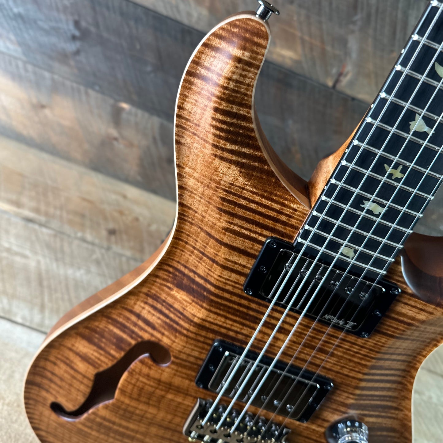 PRS Wood Library Custom 24 Fatback Semi-Hollow! - Copperhead 425090