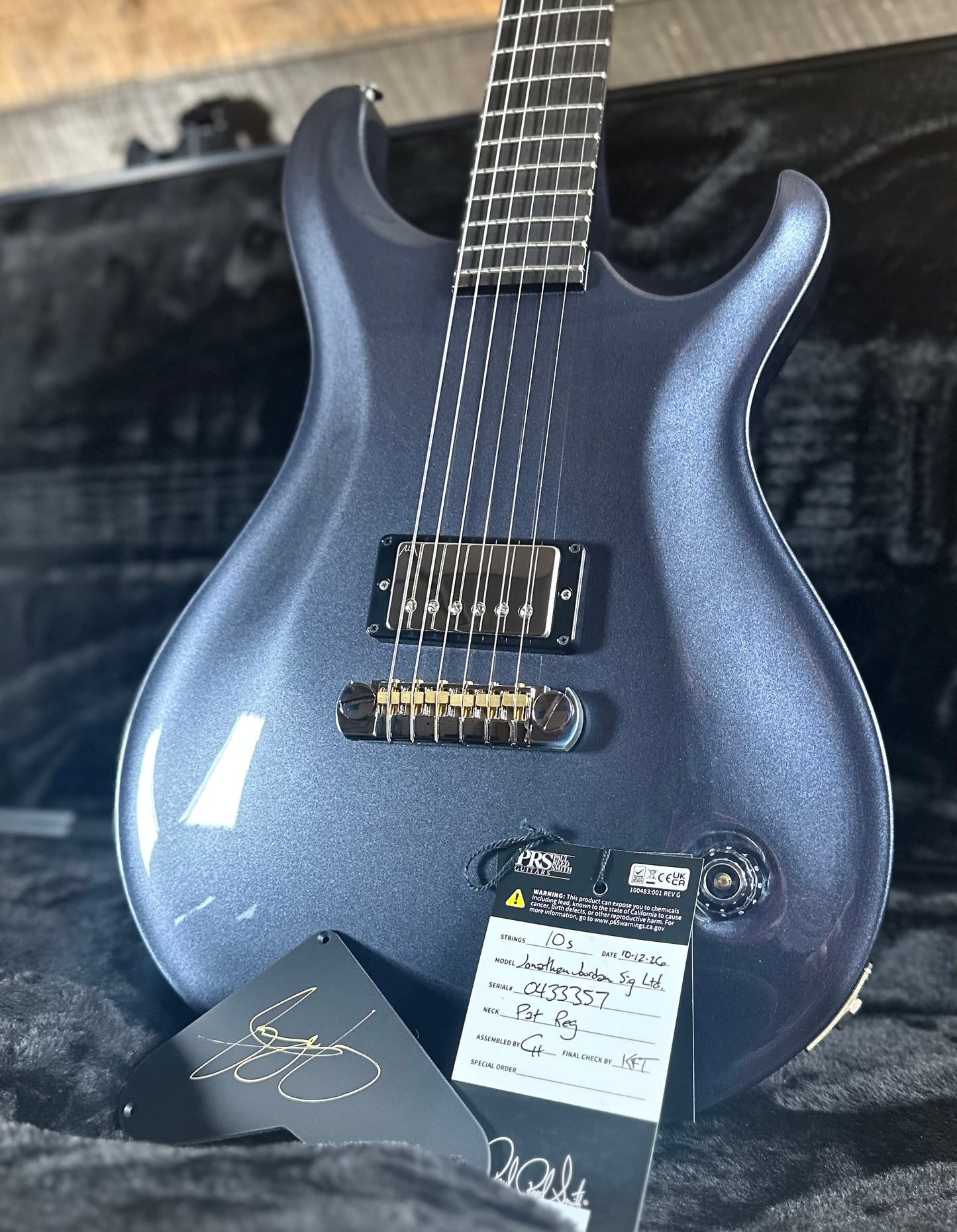 PRS Jon Jourdan Limited Edition Signature Model - Gunmetal Metallic 433357