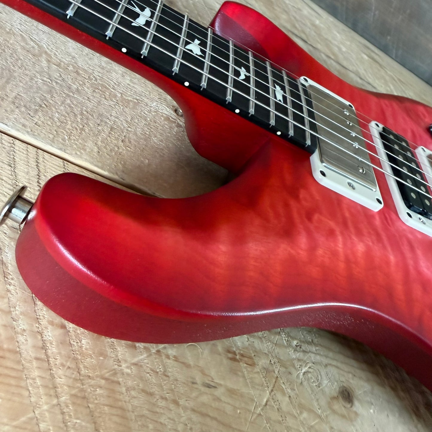 PRS S2 Wood Library Special Semi-Hollow Quilted Top - Satin Bonni Pink Cherry Burst S2088416