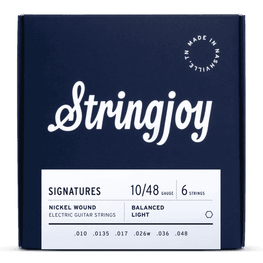 Stringjoy Signatures  Balanced Light Gauge (10-48) Nickel Wound Electric Guitar Strings
