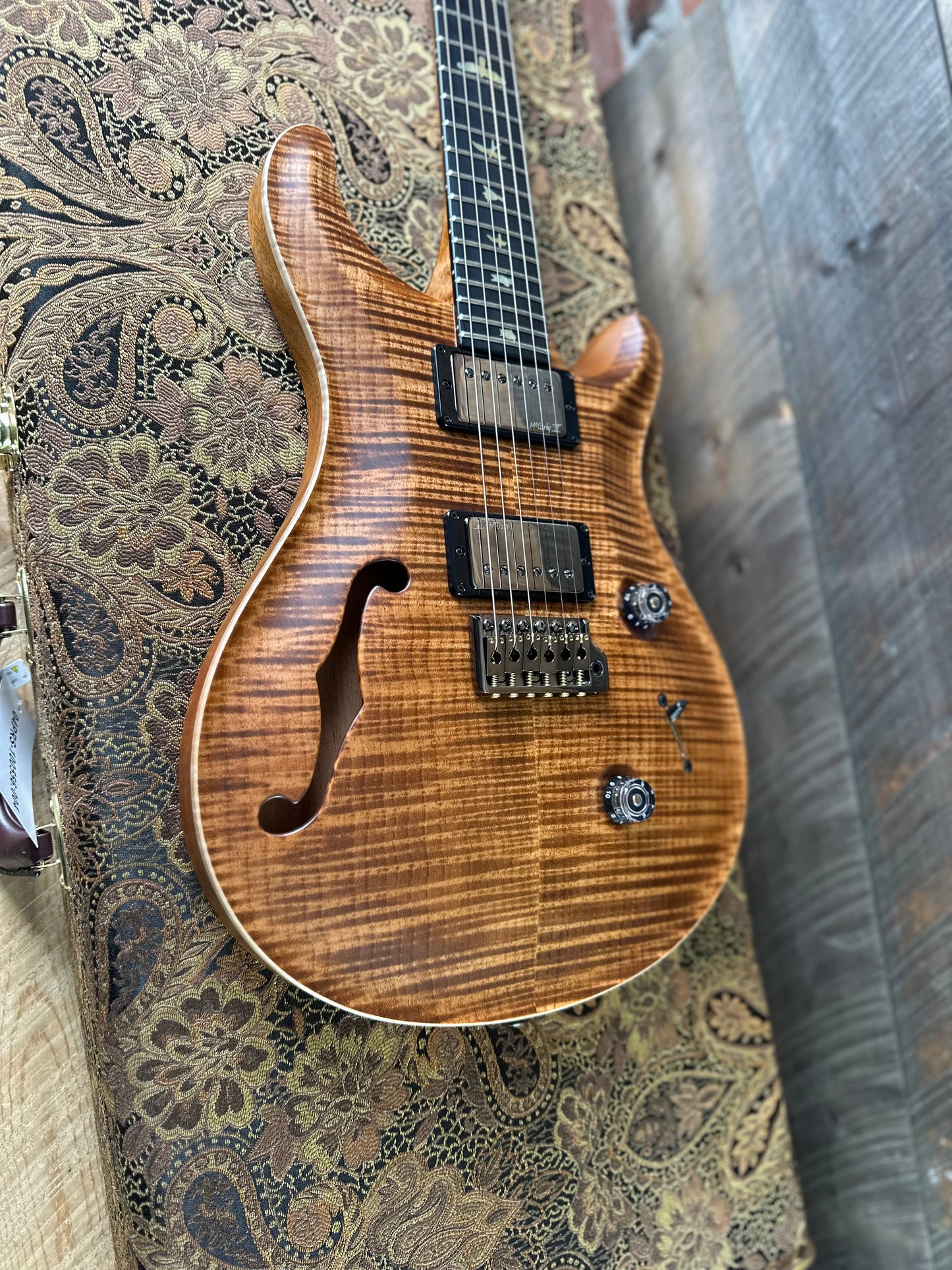 PRS Wood Library Custom 24 Fatback Semi-Hollow! - Copperhead 425090