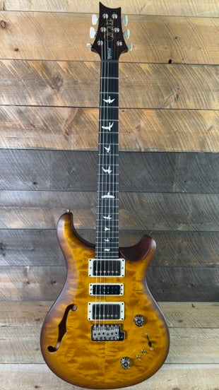 PRS S2 Wood Library Special Semi-Hollow Quilted Top Ebony Fretboard Satin McCarty Tobacco Sunburst S2088391