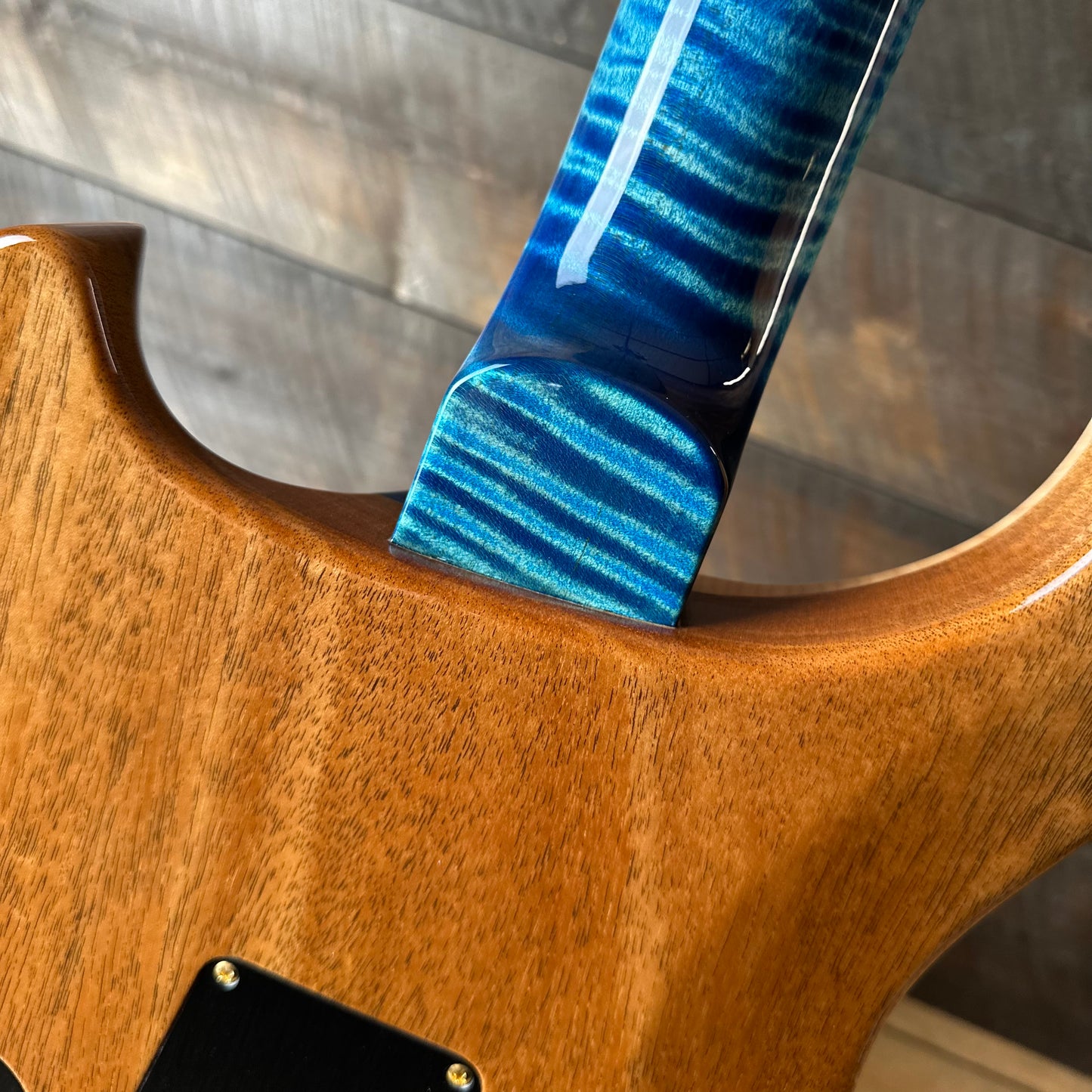 PRS Wood Library McCarty Tremolo w/ Dual Mini Toggles Flame Maple 10-top Ziricote FB - Arctic Blue Stained Neck 427978