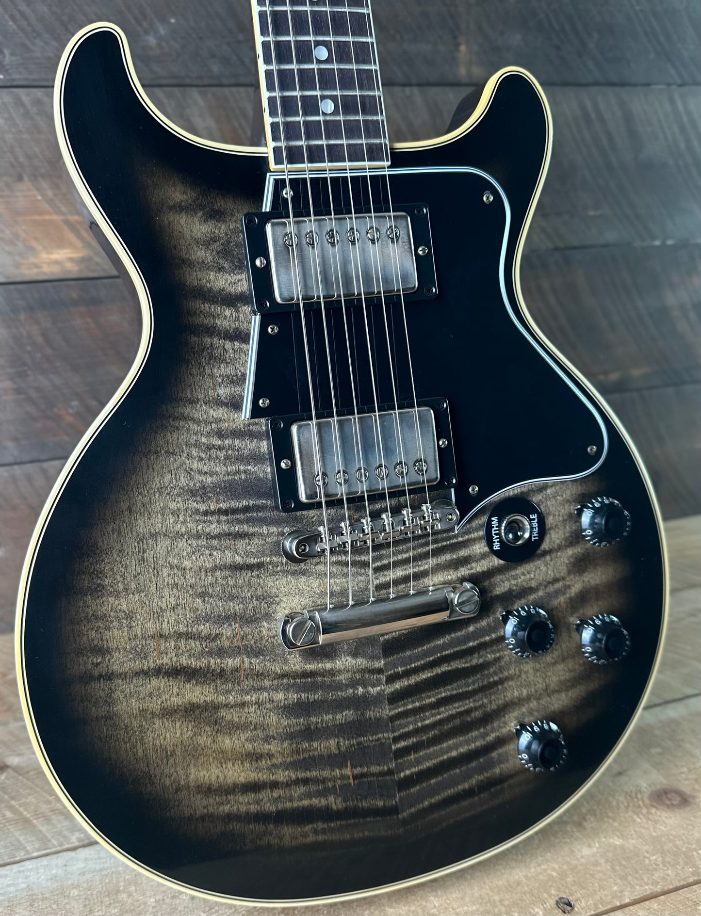 Gibson Custom Les Paul Special Double Cut Figured, VOS - Cobra Burst 601118