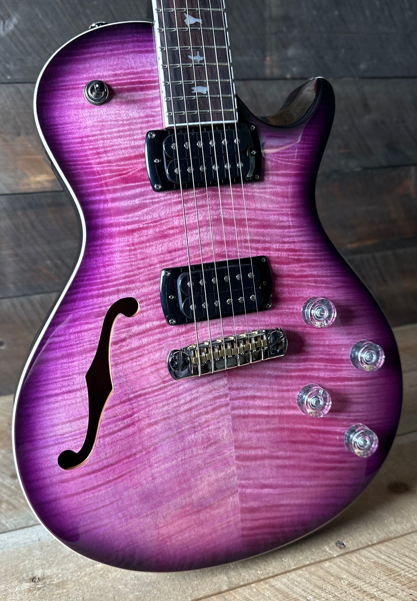 PRS SE Zach Myers 594 Semi-hollow Electric Guitar - Elderberry Burst 70953 7.00 LBS!