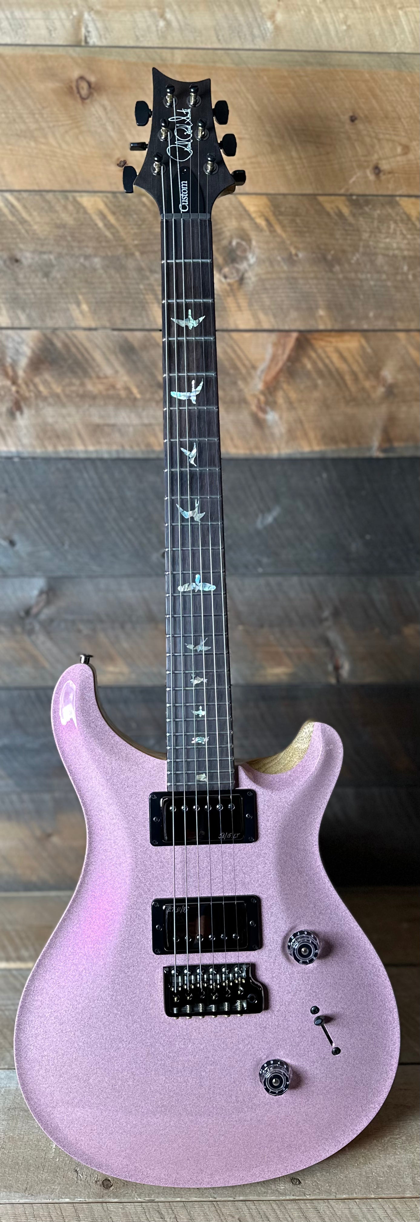 PRS Wood Library Custom 24 Flame Top  Brazilian Rosewood Fretboard!  - Custom Color Grandma Hannon Pink Sparkle Top!! 410304