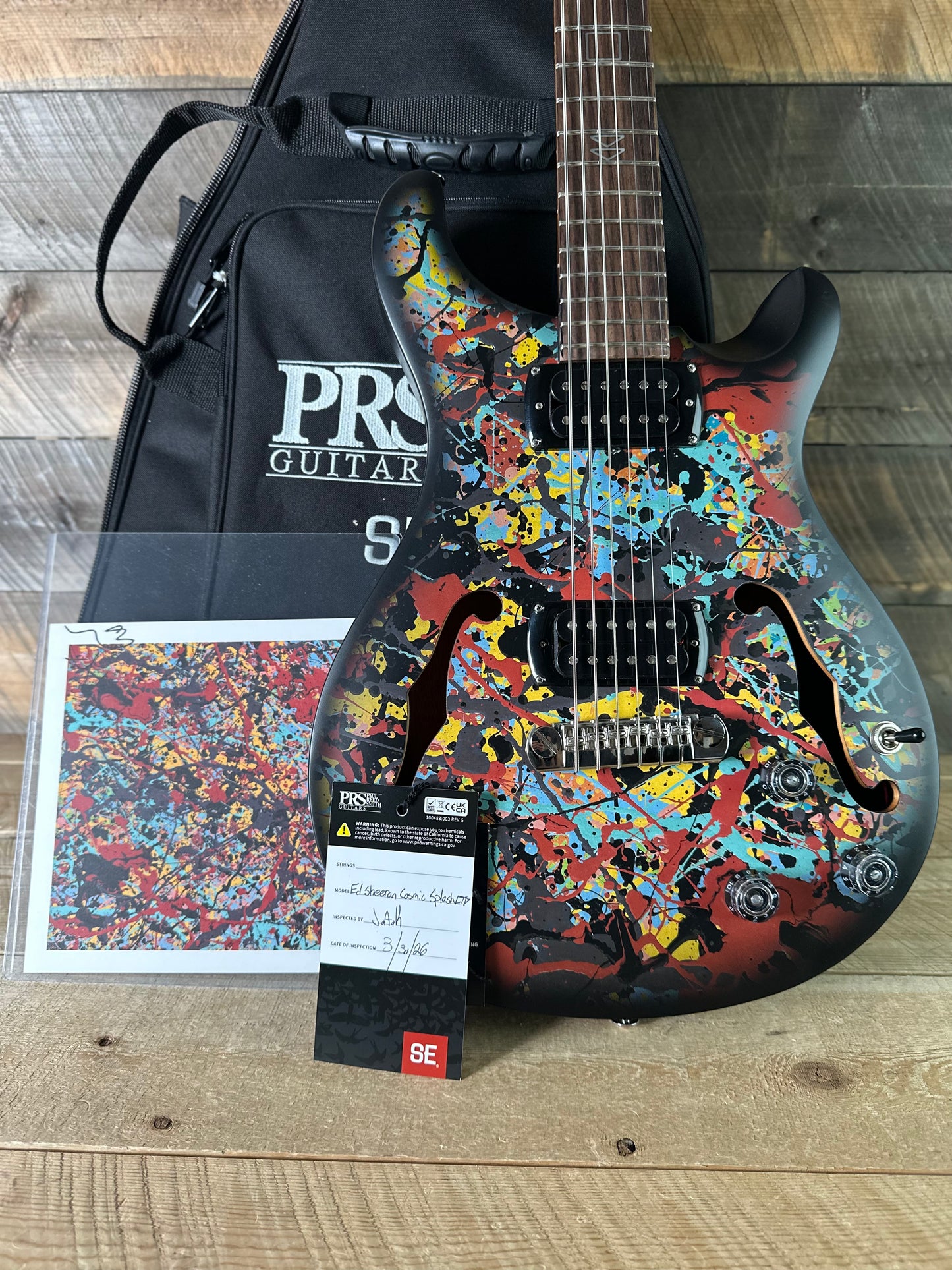 PRS SE Ed Sheeran Hollowbody I Piezo Baritone - Cosmic Splash Limited Edition CTIH087916
