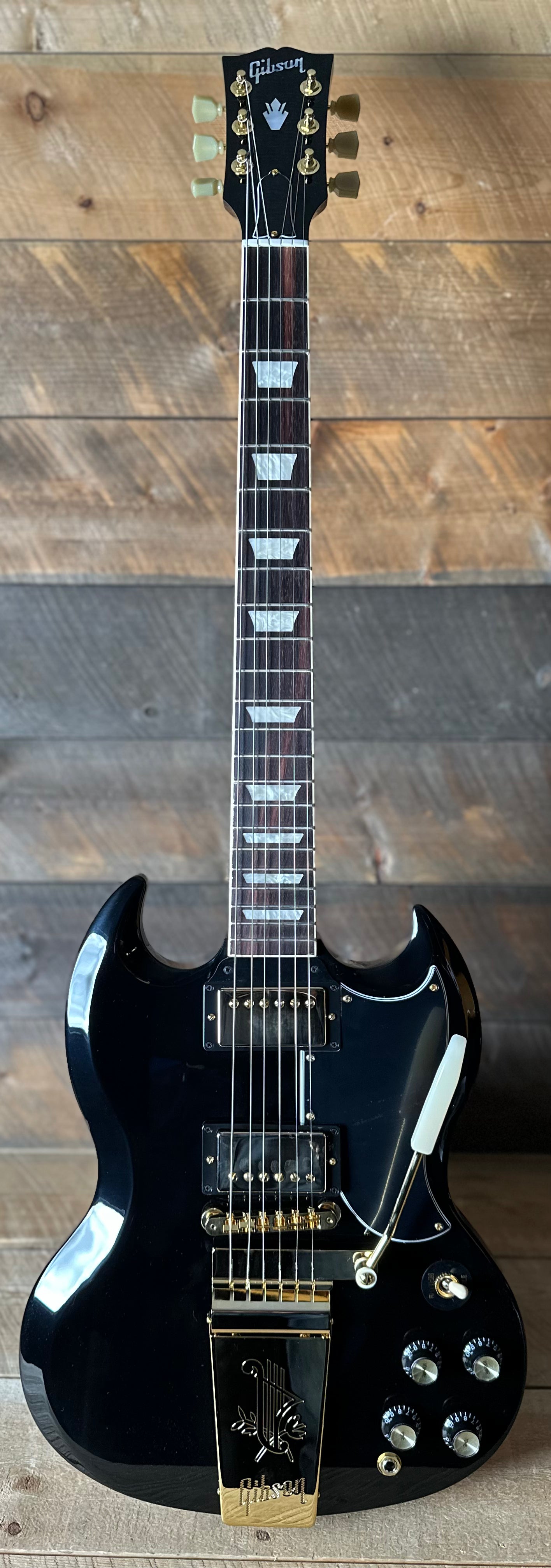 Gibson SG Standard '61 Maestro Vibrola *Extremely Limited!!* - Ebony W/Gold Hardware, T-Type Pickups, Witch Hat Knobs 228050032