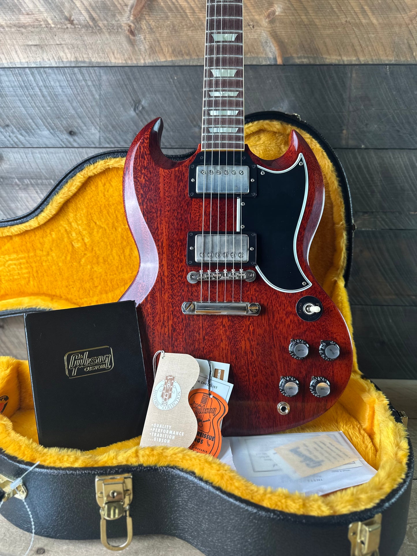 Gibson Custom 1961 Les Paul SG Standard Reissue Stop Bar, VOS - Cherry Red 600911