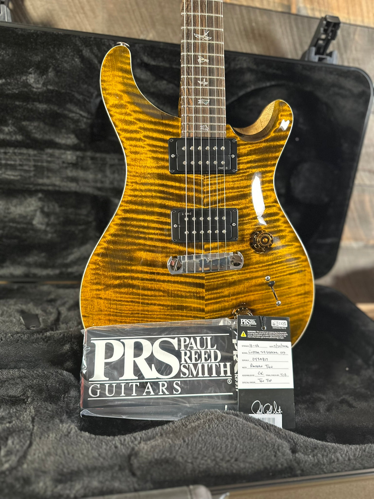 PRS Wood Library Custom 24 Stoptail Limited Edition - Tiger Eye (Natural Back) 430817